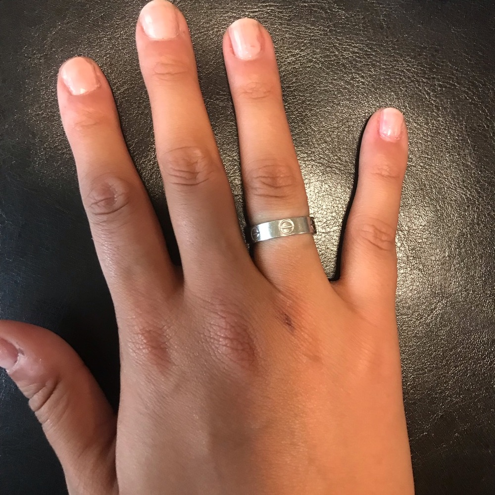 Cartier love ring 18k white gold